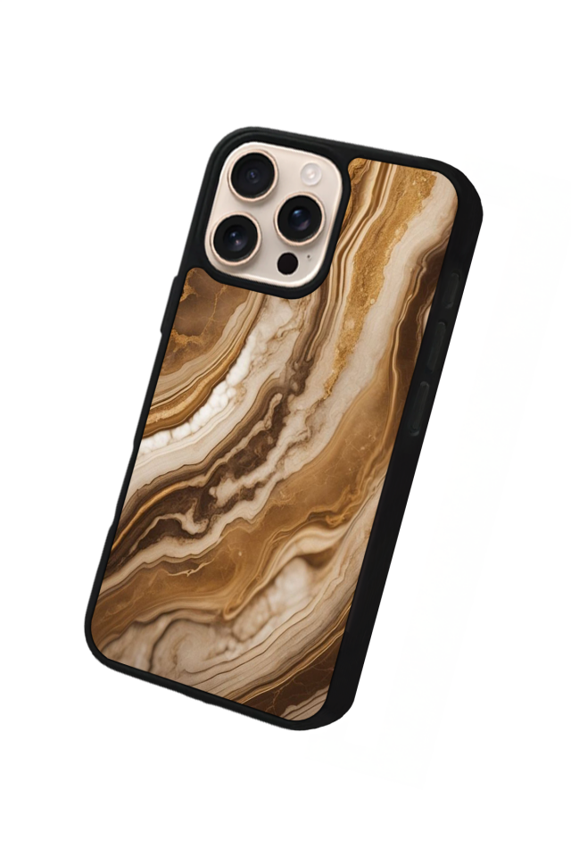 iPhone 16 Pro Max Uyumlu Mermer Marble Tasarımlı Glossy Premium Kılıf