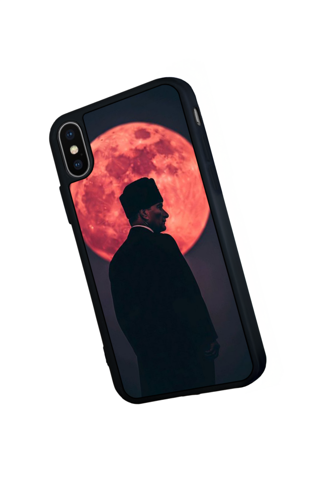 iPhone X/ XS Uyumlu Mustafa Kemal Ataturk Tasarımlı Glossy Premium Kılıf