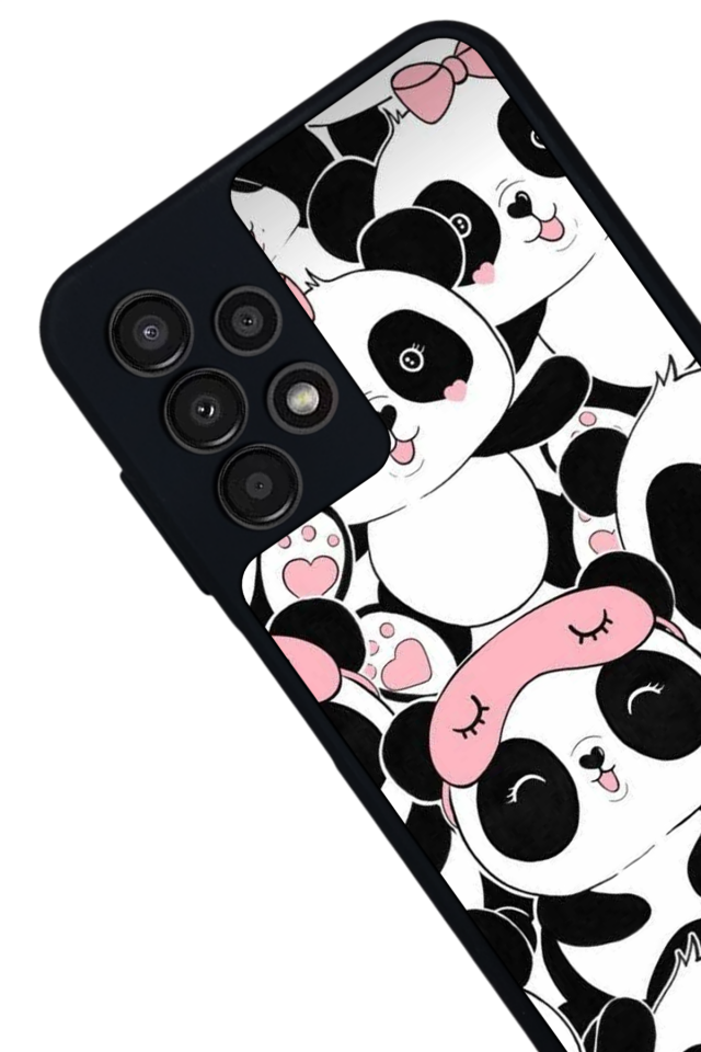 Samsung Galaxy A13 Uyumlu Panda Tasarımlı Glossy Premium Kılıf