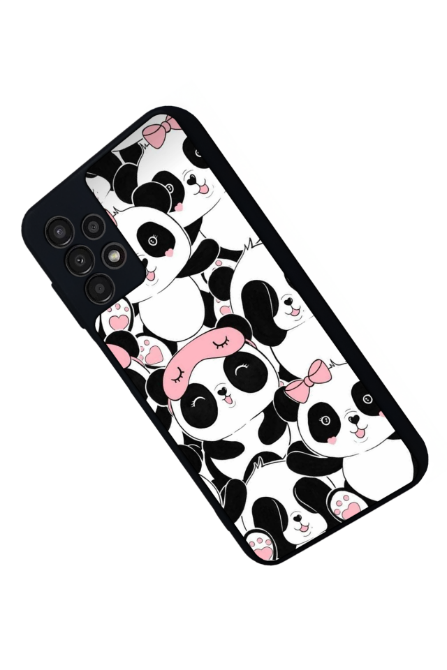 Samsung Galaxy A13 Uyumlu Panda Tasarımlı Glossy Premium Kılıf