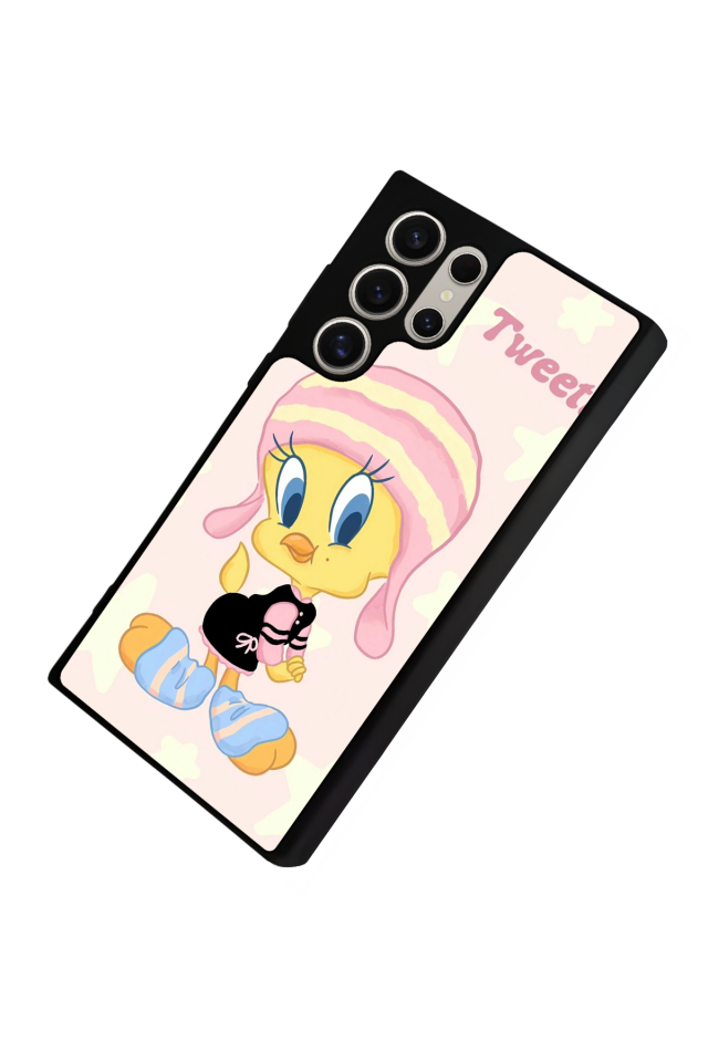Samsung Galaxy S24 Ultra Uyumlu Tweety Tasarımlı Glossy Premium Kılıf