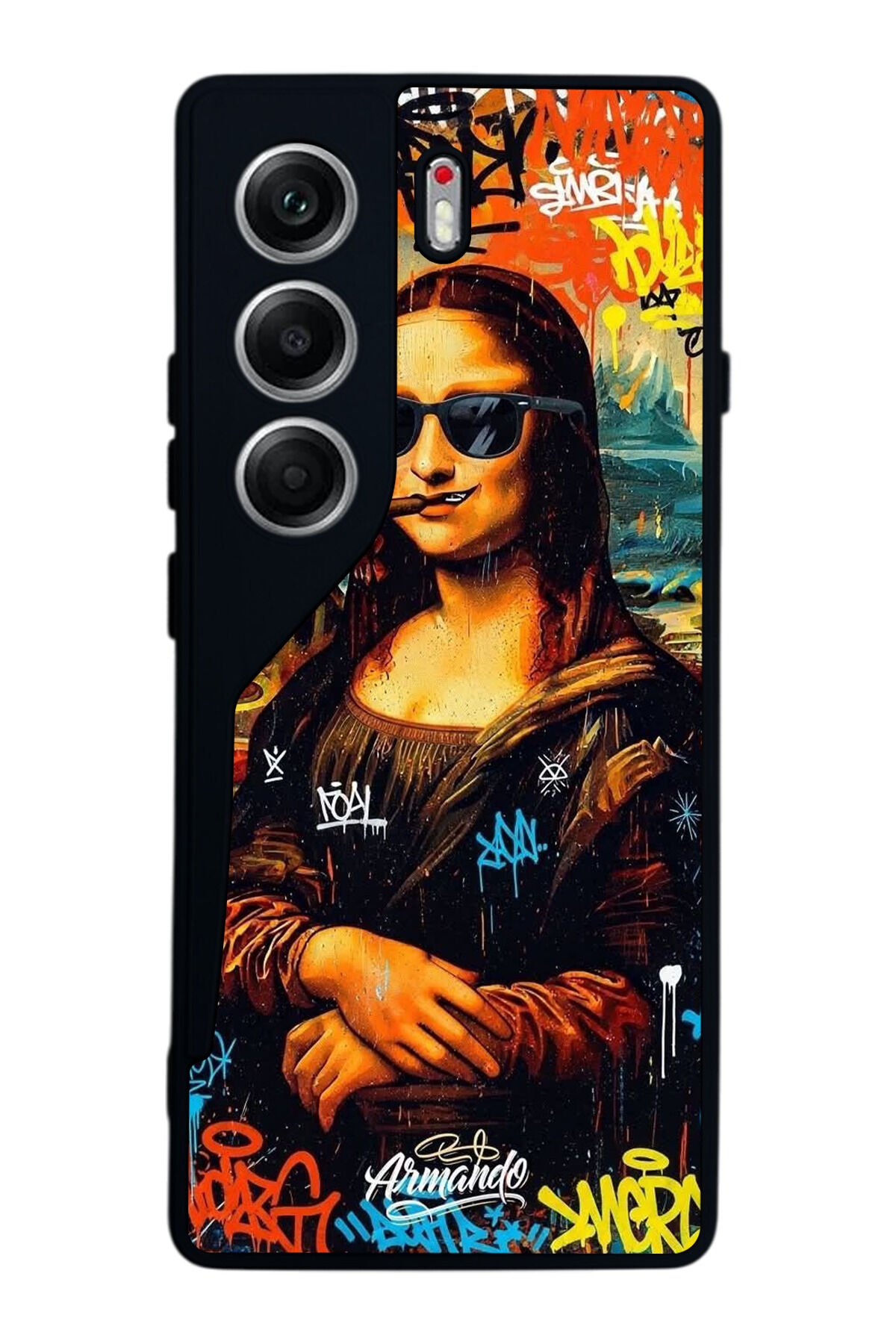 Tecno Camon 40 Uyumlu Monalisa Tasarımlı Glossy Premium Kılıf