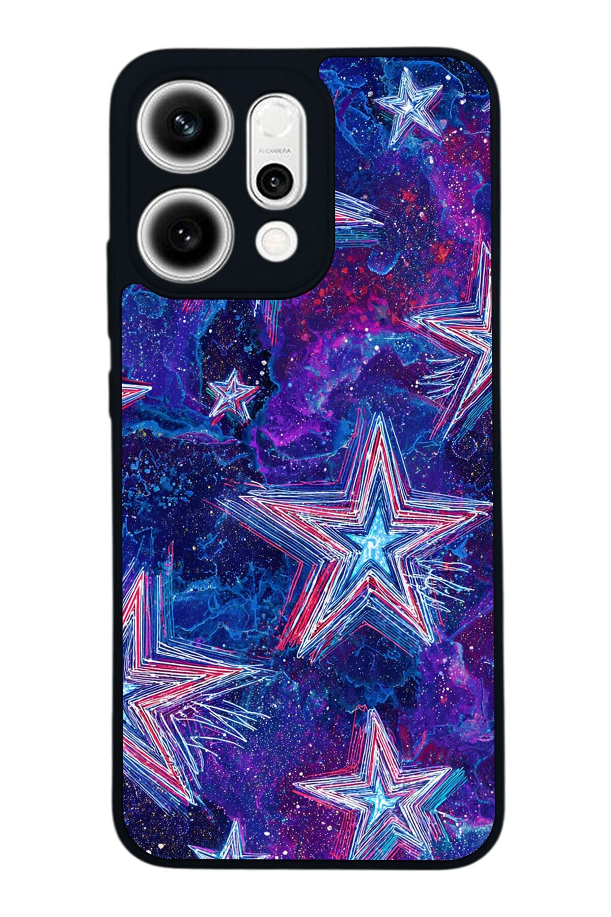 Oppo Reno 14 Uyumlu Retro Yildizlar Tasarımlı Glossy Premium Kılıf