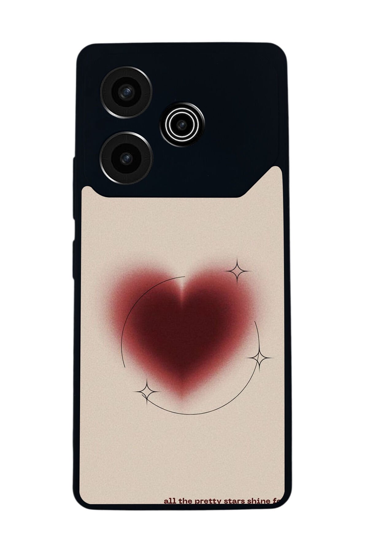 Tecno Pova 6 Uyumlu Kalp Love Tasarımlı Glossy Premium Kılıf