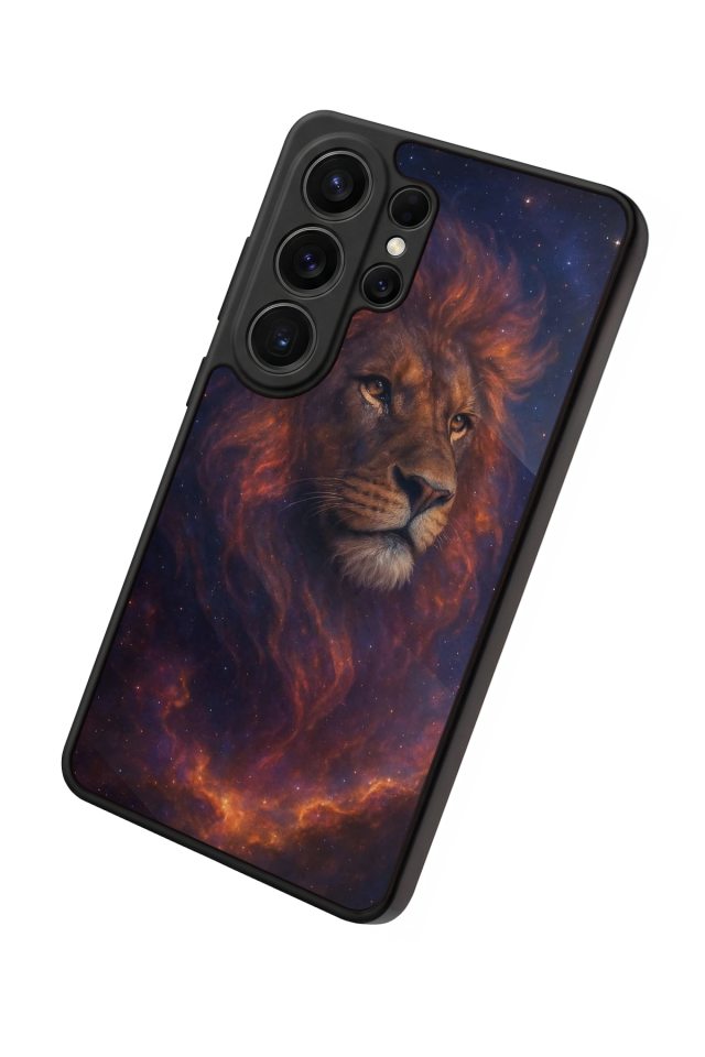 Samsung Galaxy S26 Ultra Uyumlu Aslan Tasarımlı Glossy Premium Kılıf