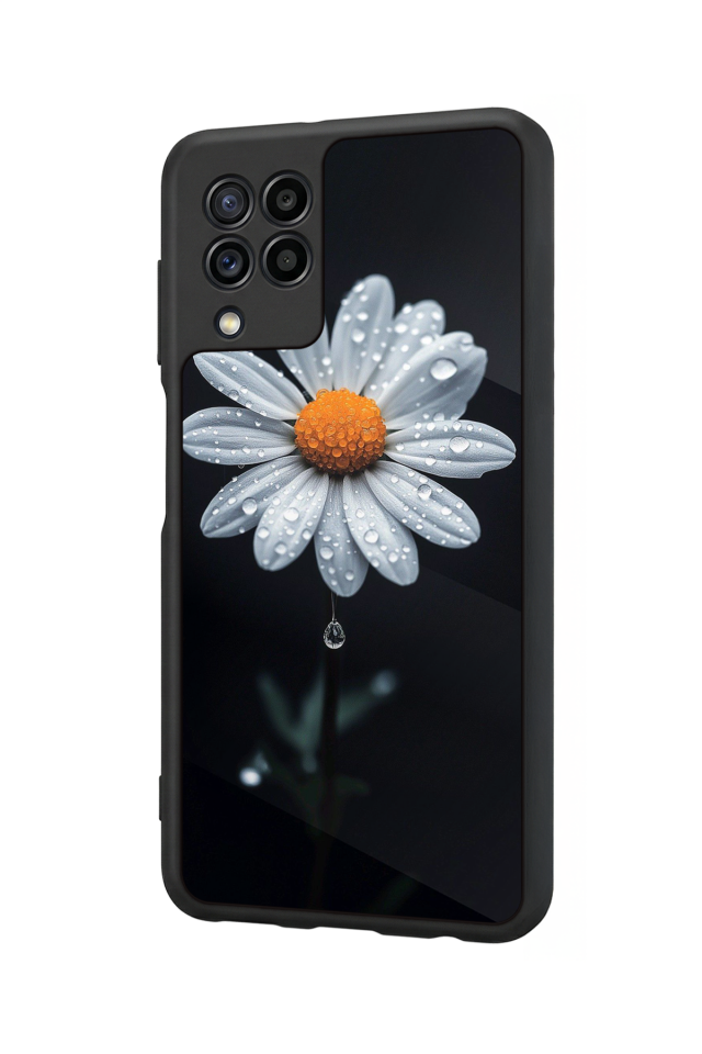 Samsung Galaxy M32 Uyumlu Cicek Tasarımlı Glossy Premium Kılıf