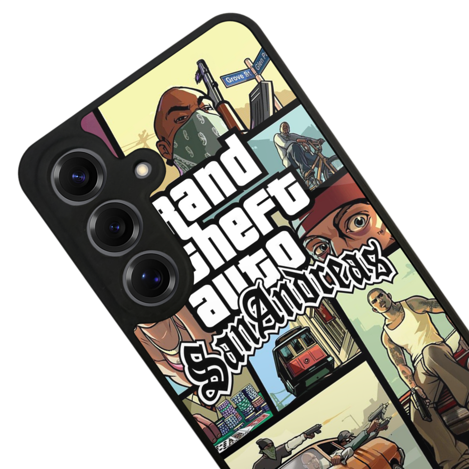 Samsung Galaxy S25 Uyumlu GTA Tasarımlı Glossy Premium Kılıf