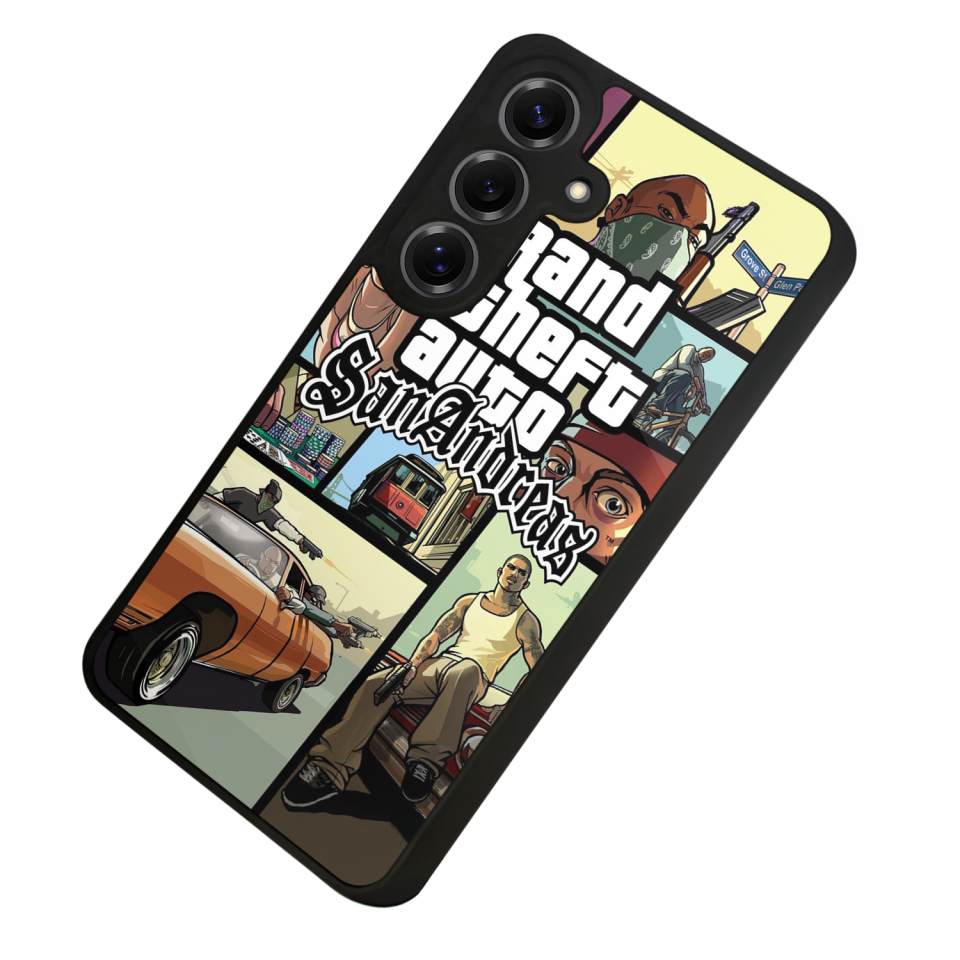 Samsung Galaxy S25 Uyumlu GTA Tasarımlı Glossy Premium Kılıf