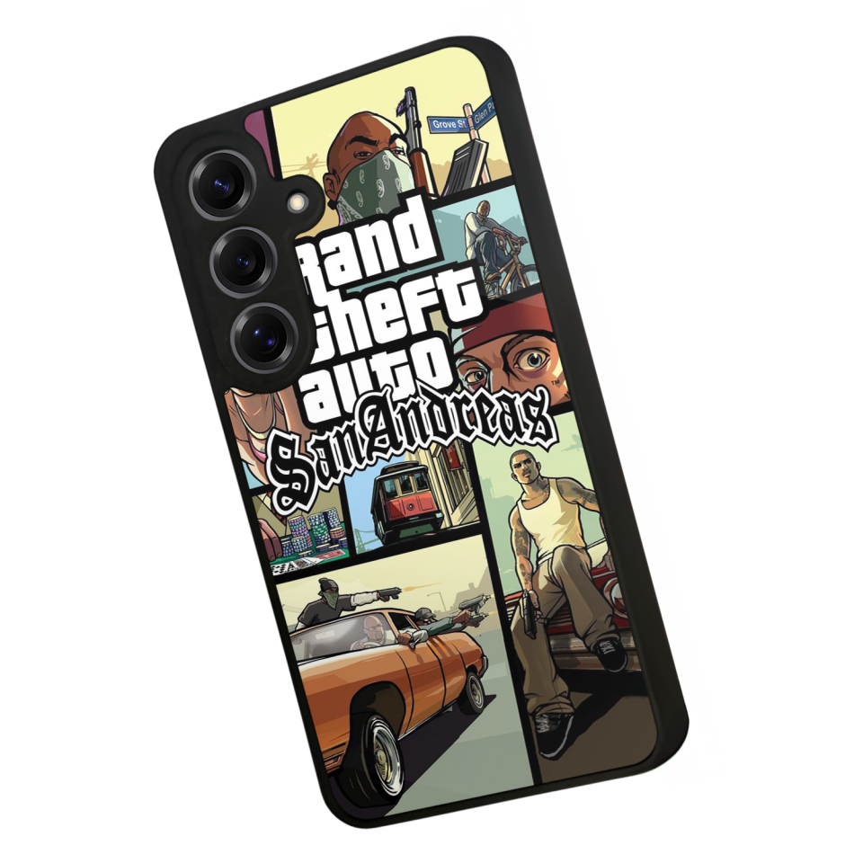 Samsung Galaxy S25 Uyumlu GTA Tasarımlı Glossy Premium Kılıf