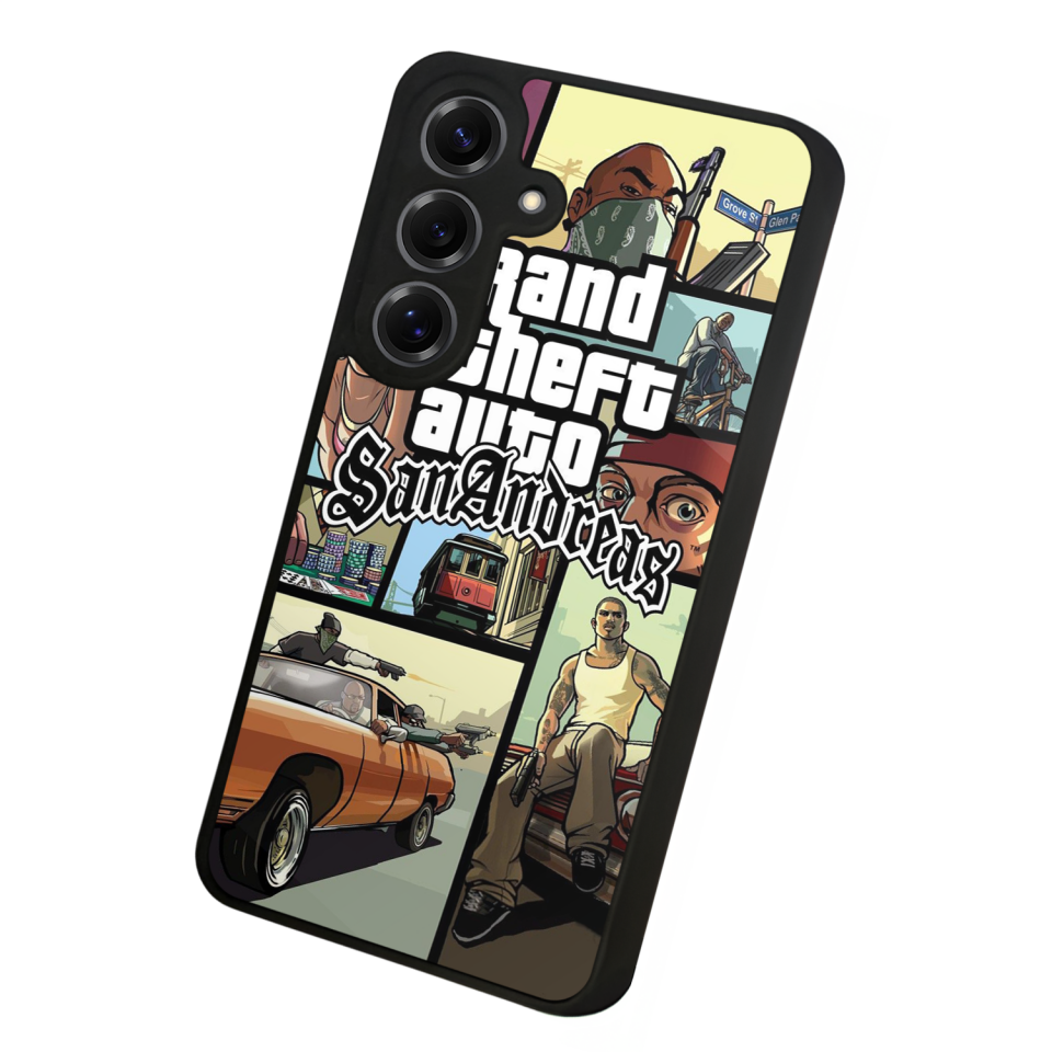Samsung Galaxy S25 Uyumlu GTA Tasarımlı Glossy Premium Kılıf