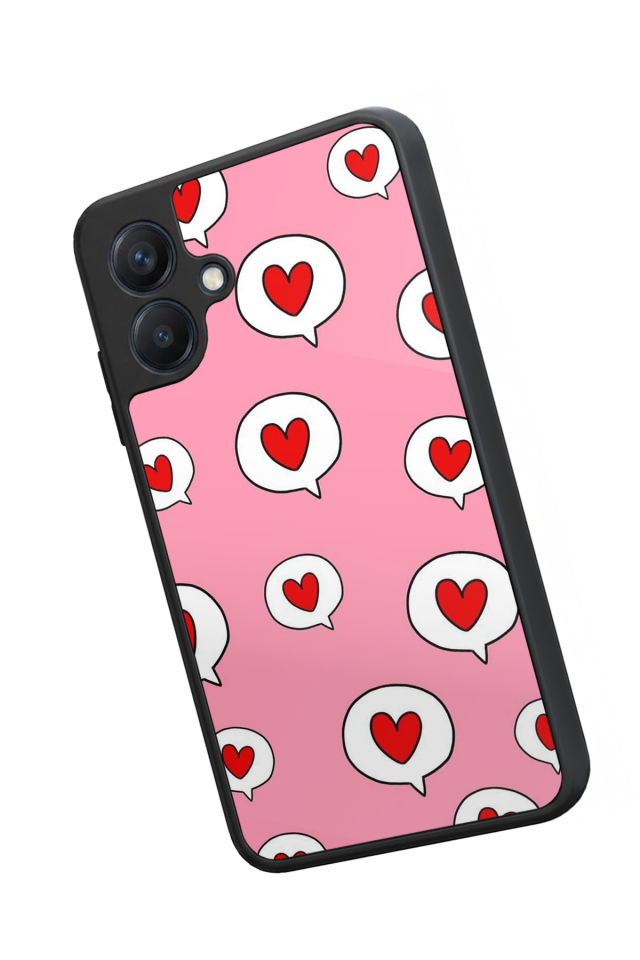 Samsung Galaxy A07 Uyumlu Kalp Love Tasarımlı Glossy Premium Kılıf