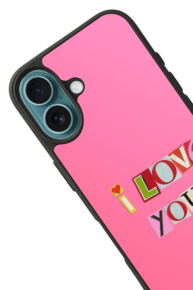 iPhone 16 Uyumlu Kalp Love Tasarımlı Glossy Premium Kılıf