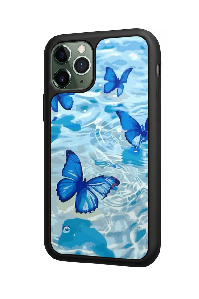 iPhone 11 Pro Uyumlu Kelebek Tasarımlı Glossy Premium Kılıf