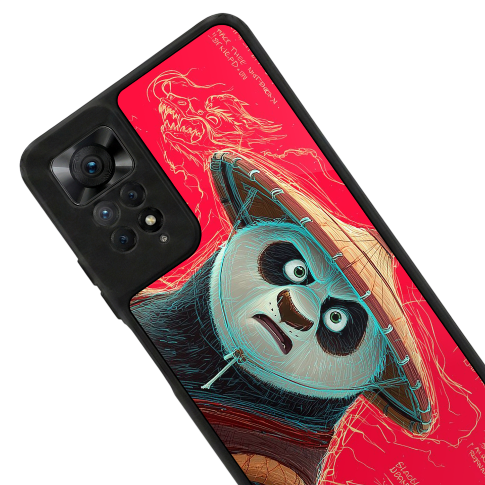 Xiaomi Redmi Note 11 Pro Uyumlu Kung Fu Panda Tasarımlı Glossy Premium Kılıf