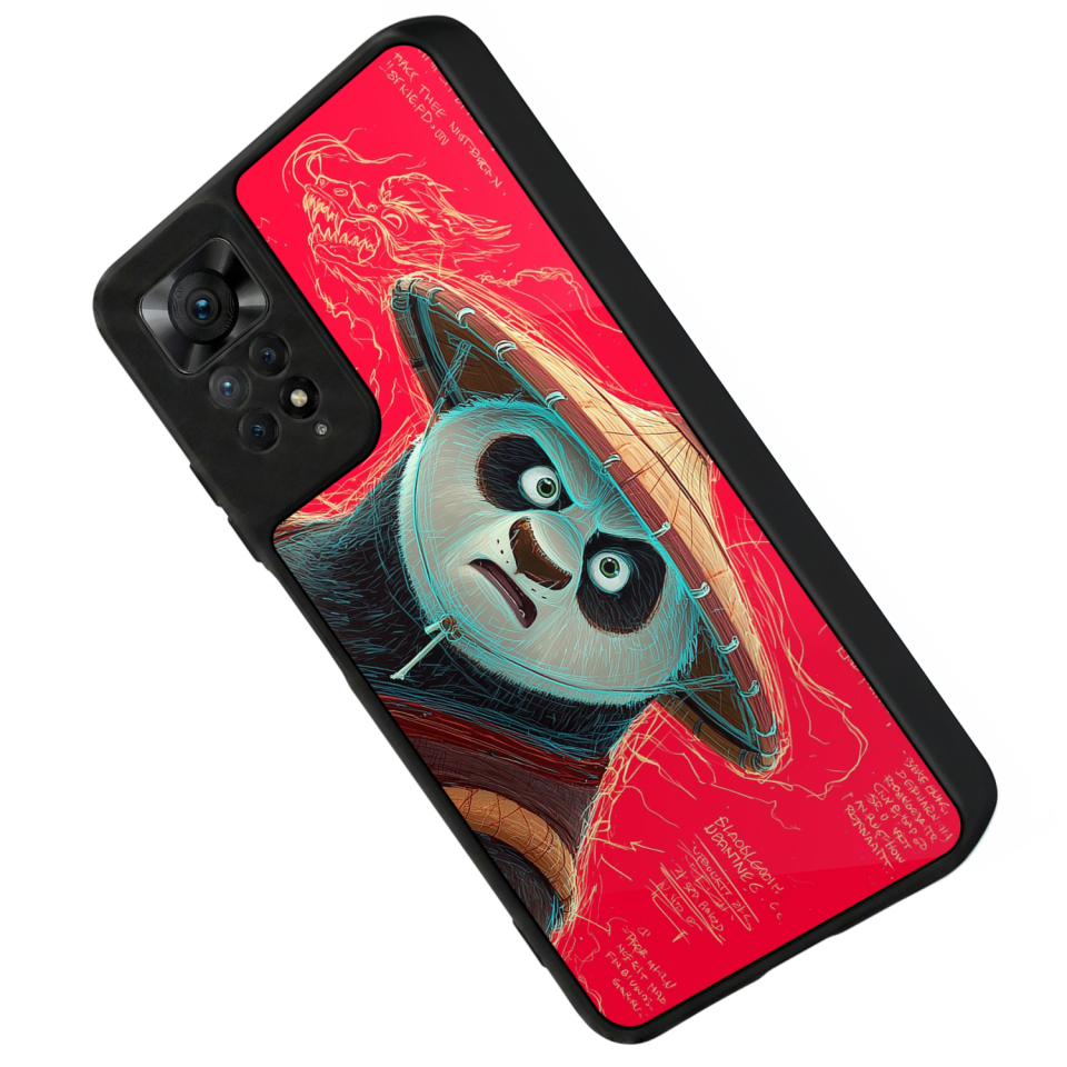 Xiaomi Redmi Note 11 Pro Uyumlu Kung Fu Panda Tasarımlı Glossy Premium Kılıf
