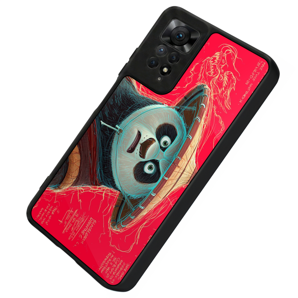 Xiaomi Redmi Note 11 Pro Uyumlu Kung Fu Panda Tasarımlı Glossy Premium Kılıf