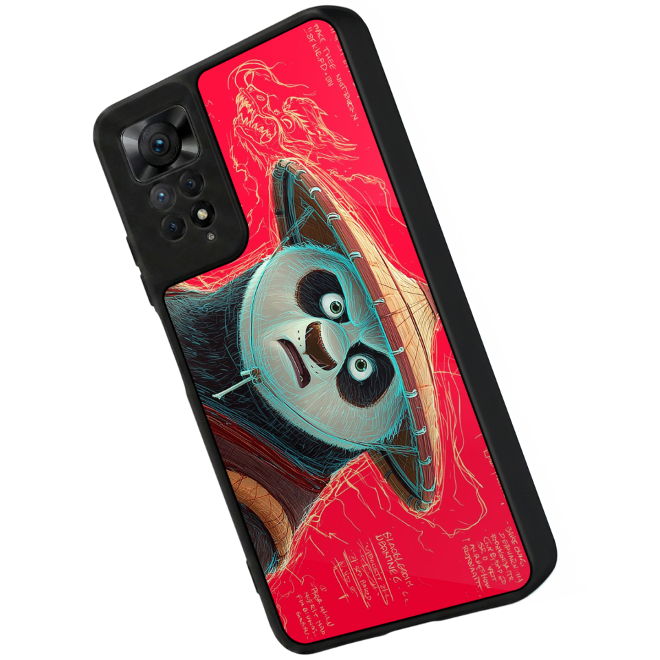 Xiaomi Redmi Note 11 Pro Uyumlu Kung Fu Panda Tasarımlı Glossy Premium Kılıf