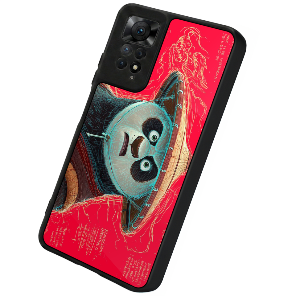 Xiaomi Redmi Note 11 Pro Uyumlu Kung Fu Panda Tasarımlı Glossy Premium Kılıf