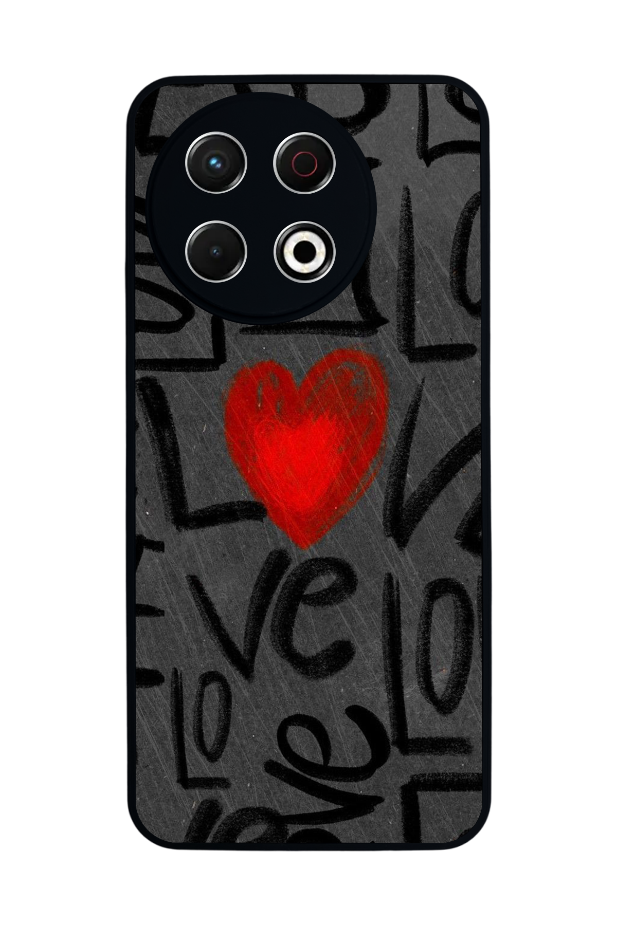 Tecno Spark 30 Pro Uyumlu Love Tasarımlı Glossy Premium Kılıf