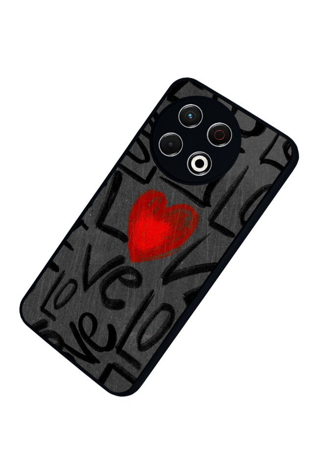 Tecno Spark 30 Pro Uyumlu Love Tasarımlı Glossy Premium Kılıf