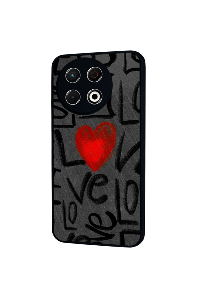 Tecno Spark 30 Pro Uyumlu Love Tasarımlı Glossy Premium Kılıf