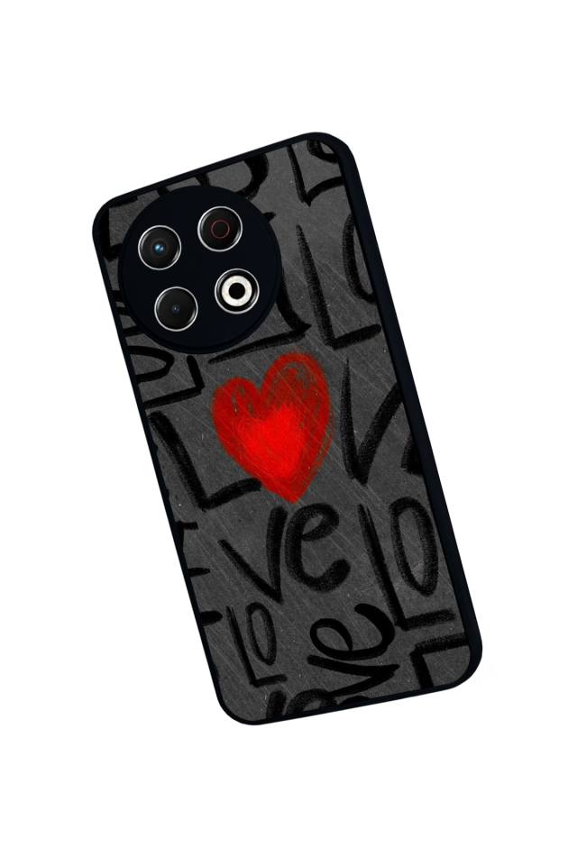 Tecno Spark 30 Pro Uyumlu Love Tasarımlı Glossy Premium Kılıf