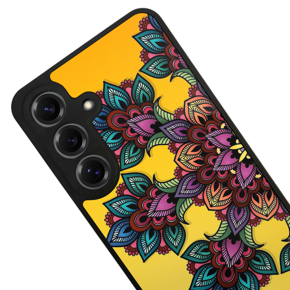 Samsung Galaxy S25 Uyumlu Mandala Tasarımlı Glossy Premium Kılıf