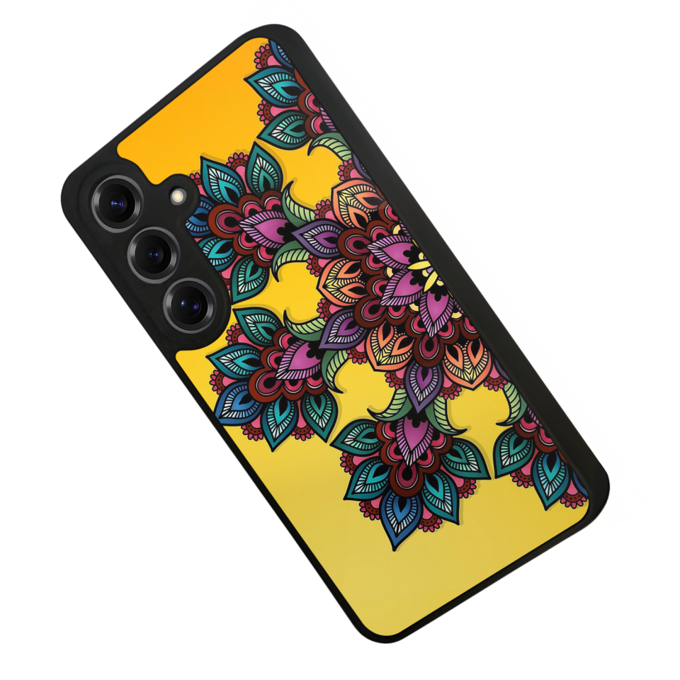 Samsung Galaxy S25 Uyumlu Mandala Tasarımlı Glossy Premium Kılıf