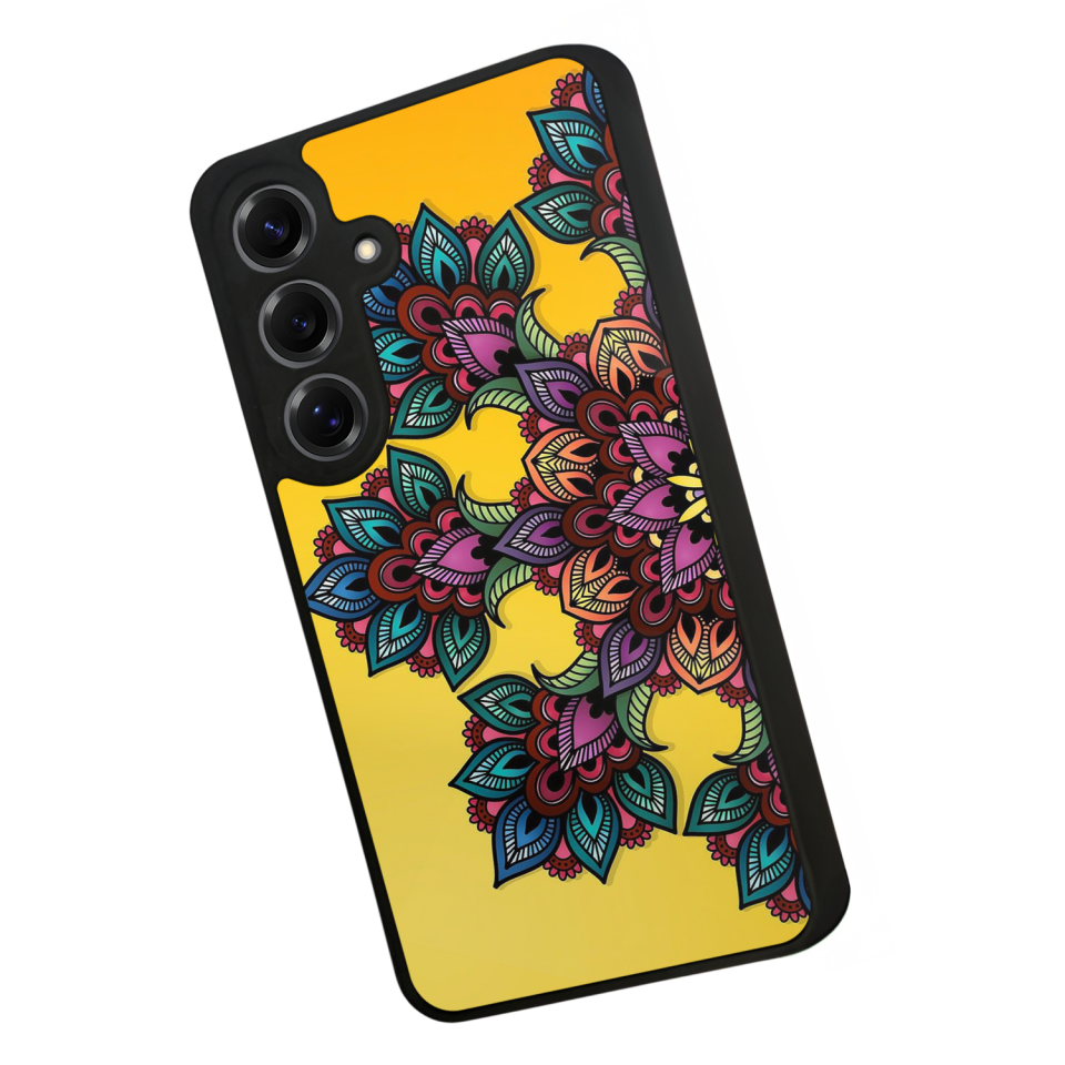 Samsung Galaxy S25 Uyumlu Mandala Tasarımlı Glossy Premium Kılıf