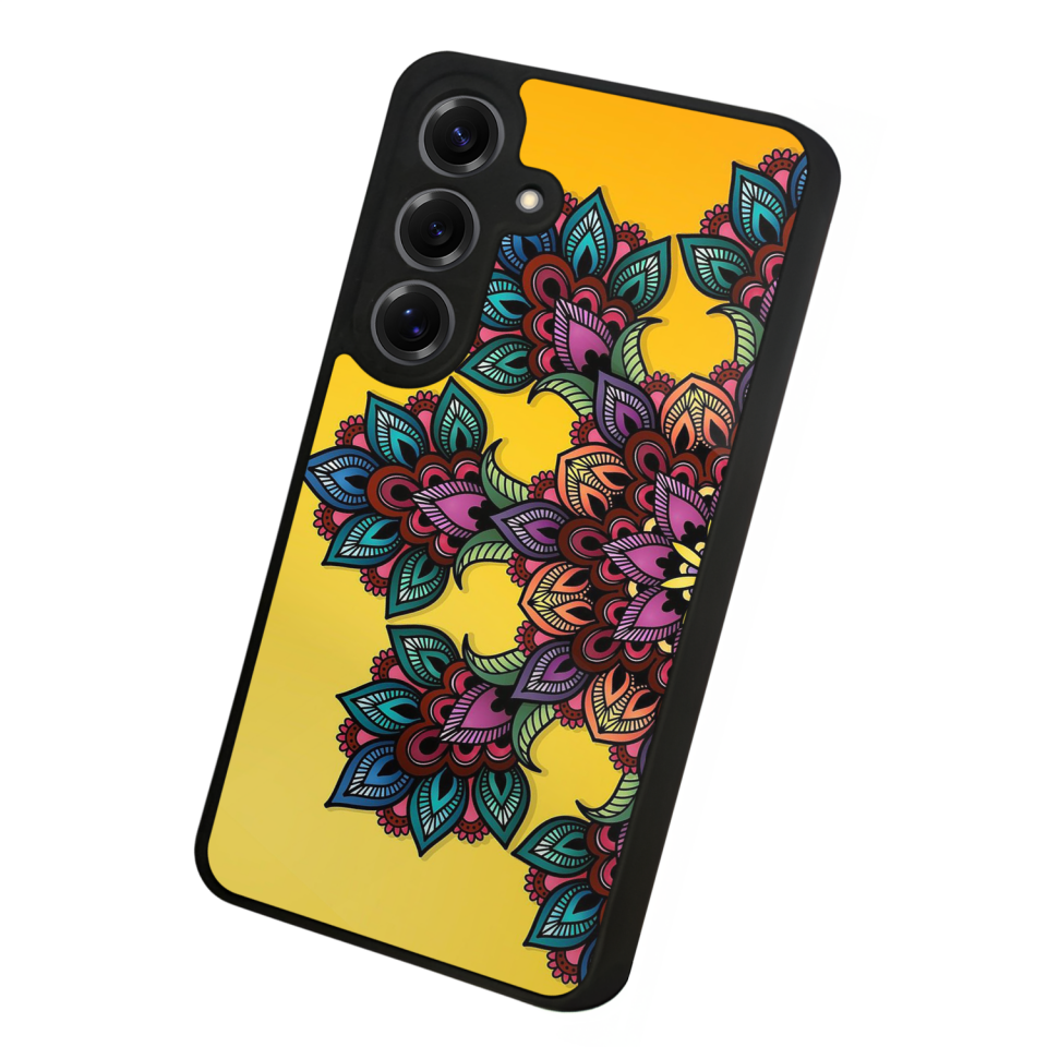 Samsung Galaxy S25 Uyumlu Mandala Tasarımlı Glossy Premium Kılıf
