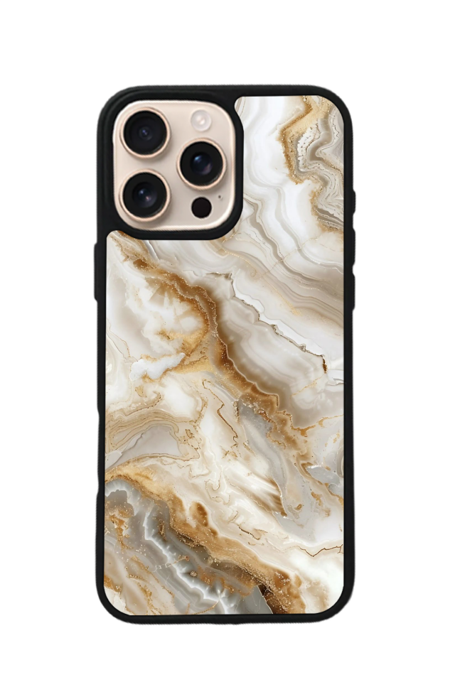 iPhone 16 Pro Max Uyumlu Mermer Marble Tasarımlı Glossy Premium Kılıf