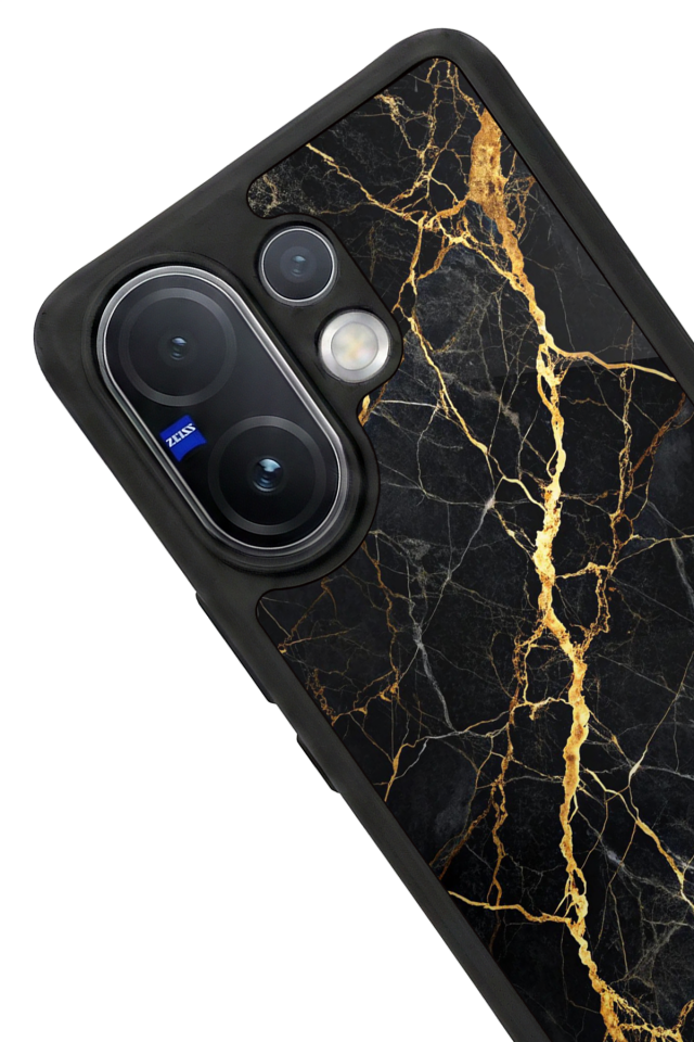 Vivo V60 Uyumlu Mermer Marble Tasarımlı Glossy Premium Kılıf