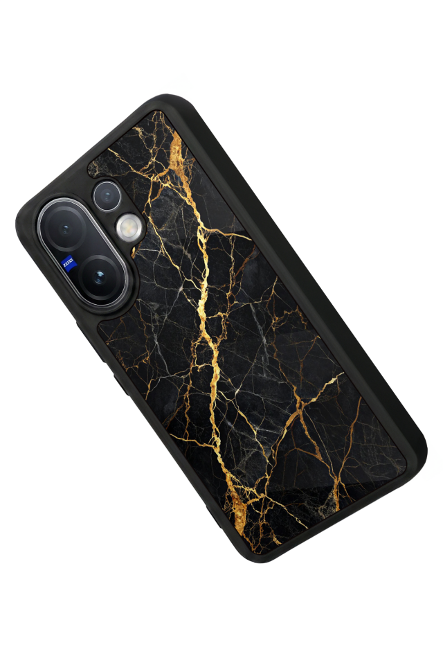 Vivo V60 Uyumlu Mermer Marble Tasarımlı Glossy Premium Kılıf