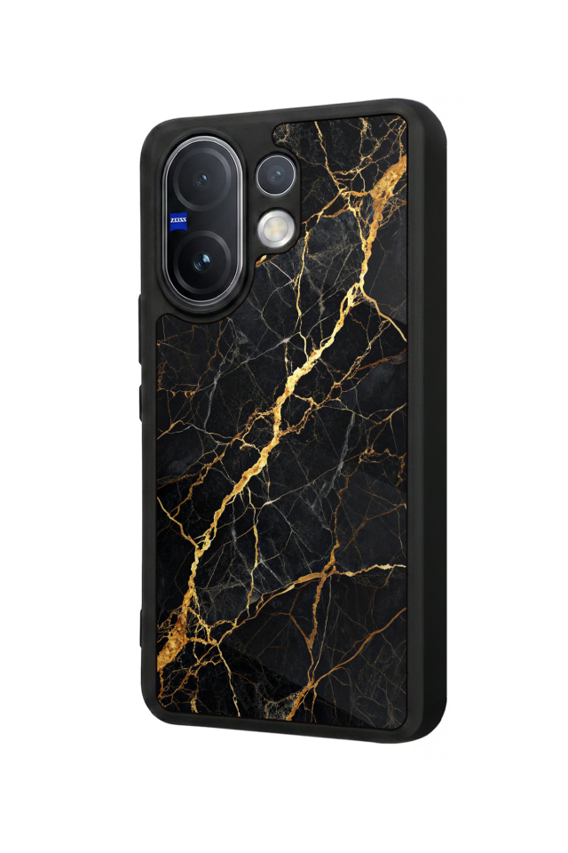 Vivo V60 Uyumlu Mermer Marble Tasarımlı Glossy Premium Kılıf