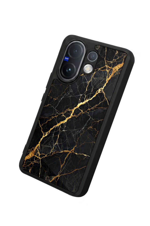 Vivo V60 Uyumlu Mermer Marble Tasarımlı Glossy Premium Kılıf