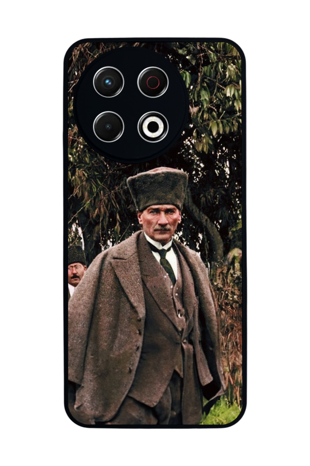 Tecno Spark 30 Pro Uyumlu Mustafa Kemal Ataturk Tasarımlı Glossy Premium Kılıf