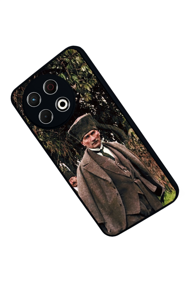 Tecno Spark 30 Pro Uyumlu Mustafa Kemal Ataturk Tasarımlı Glossy Premium Kılıf