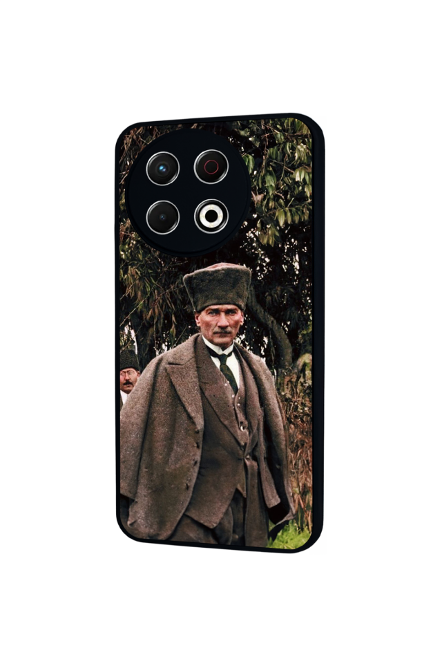 Tecno Spark 30 Pro Uyumlu Mustafa Kemal Ataturk Tasarımlı Glossy Premium Kılıf