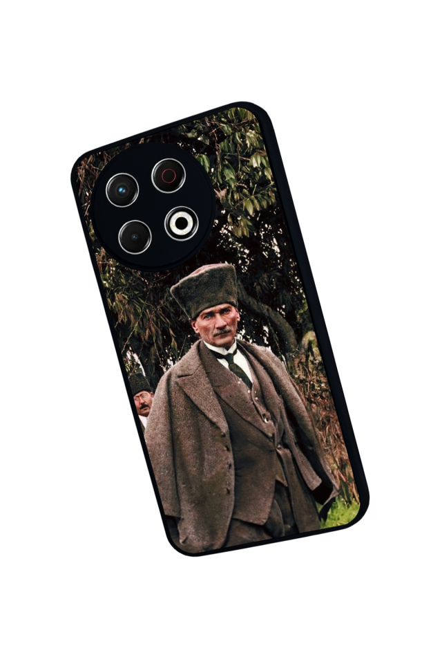 Tecno Spark 30 Pro Uyumlu Mustafa Kemal Ataturk Tasarımlı Glossy Premium Kılıf