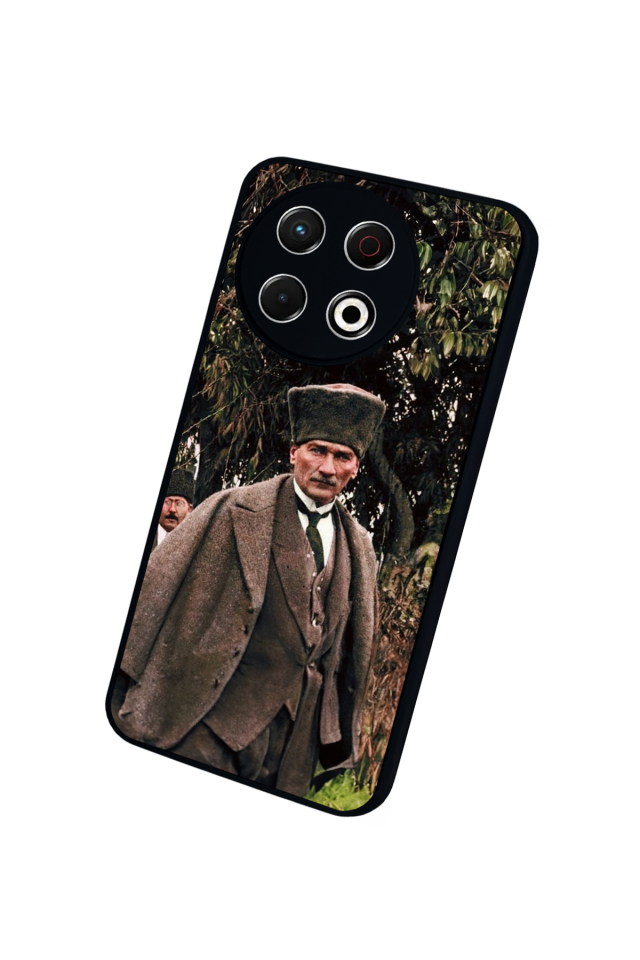 Tecno Spark 30 Pro Uyumlu Mustafa Kemal Ataturk Tasarımlı Glossy Premium Kılıf