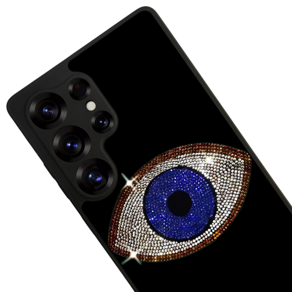 Samsung Galaxy S25 Ultra Uyumlu Nazar Tasarımlı Glossy Premium Kılıf