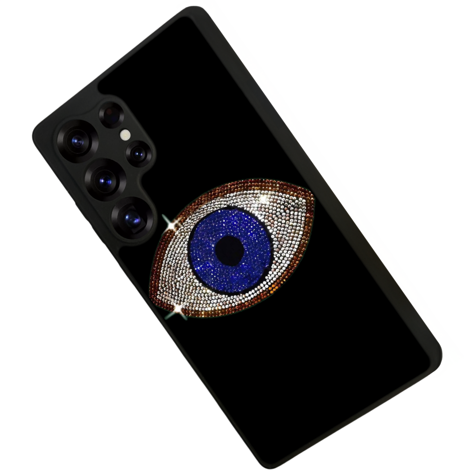 Samsung Galaxy S25 Ultra Uyumlu Nazar Tasarımlı Glossy Premium Kılıf