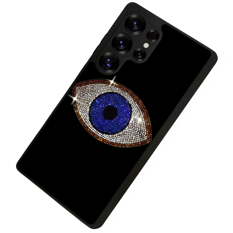 Samsung Galaxy S25 Ultra Uyumlu Nazar Tasarımlı Glossy Premium Kılıf