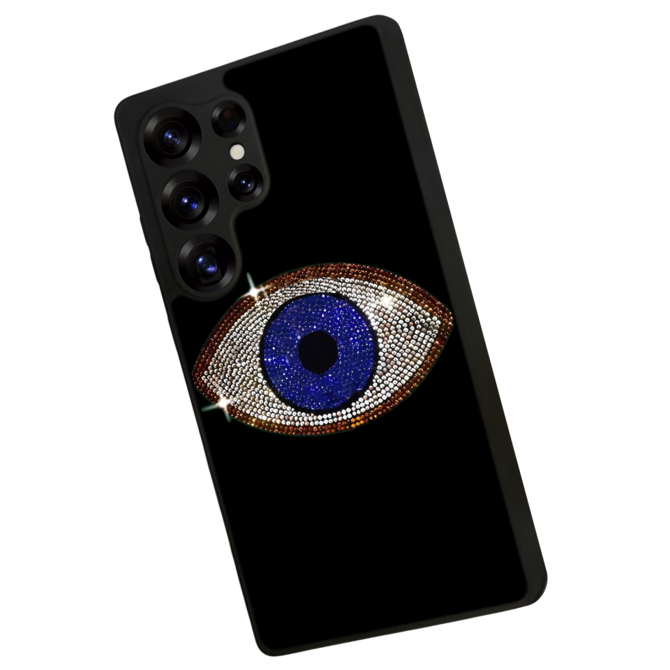 Samsung Galaxy S25 Ultra Uyumlu Nazar Tasarımlı Glossy Premium Kılıf