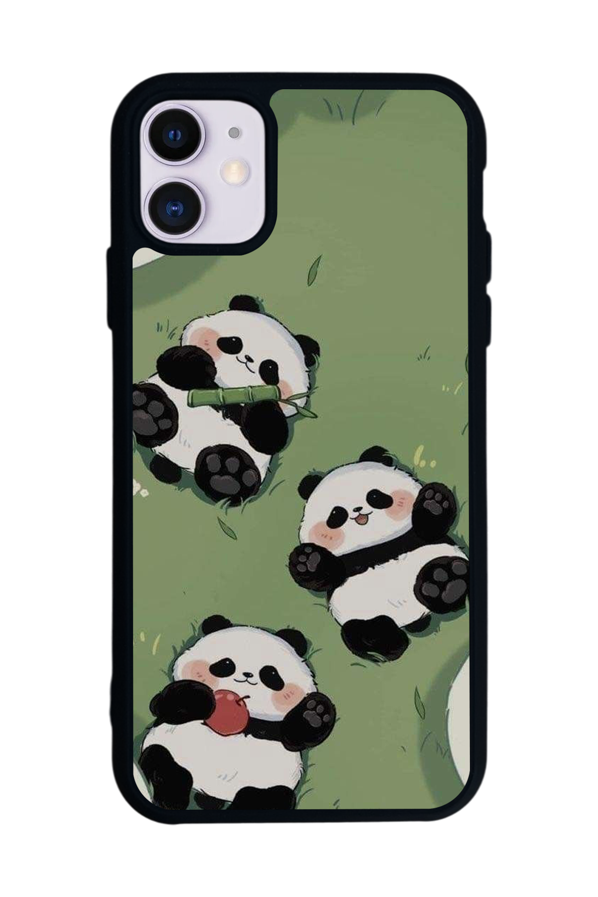 iPhone 11 Uyumlu Panda Tasarımlı Glossy Premium Kılıf