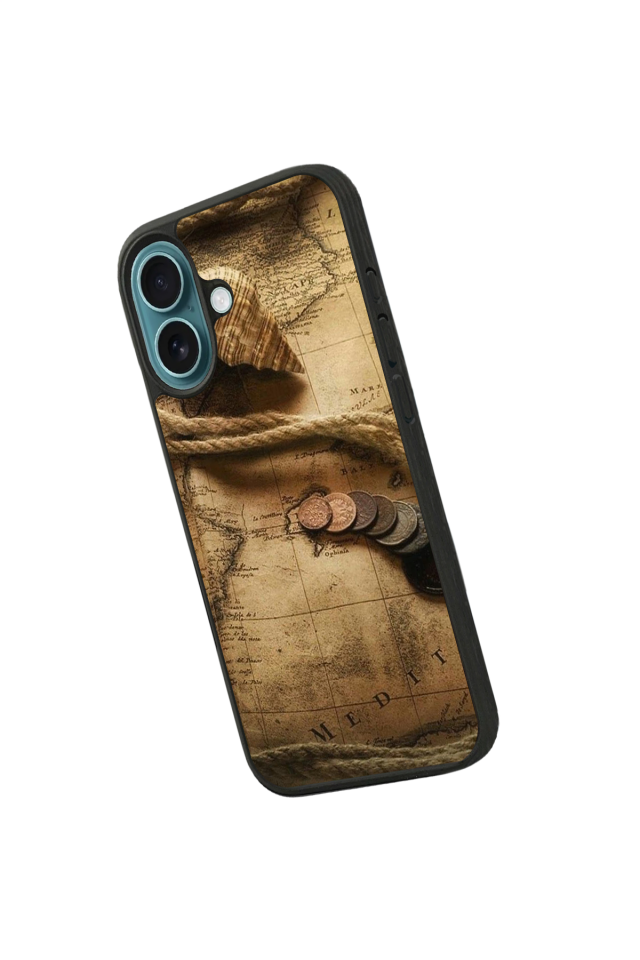 iPhone 16 Plus Uyumlu Pusula Tasarımlı Glossy Premium Kılıf