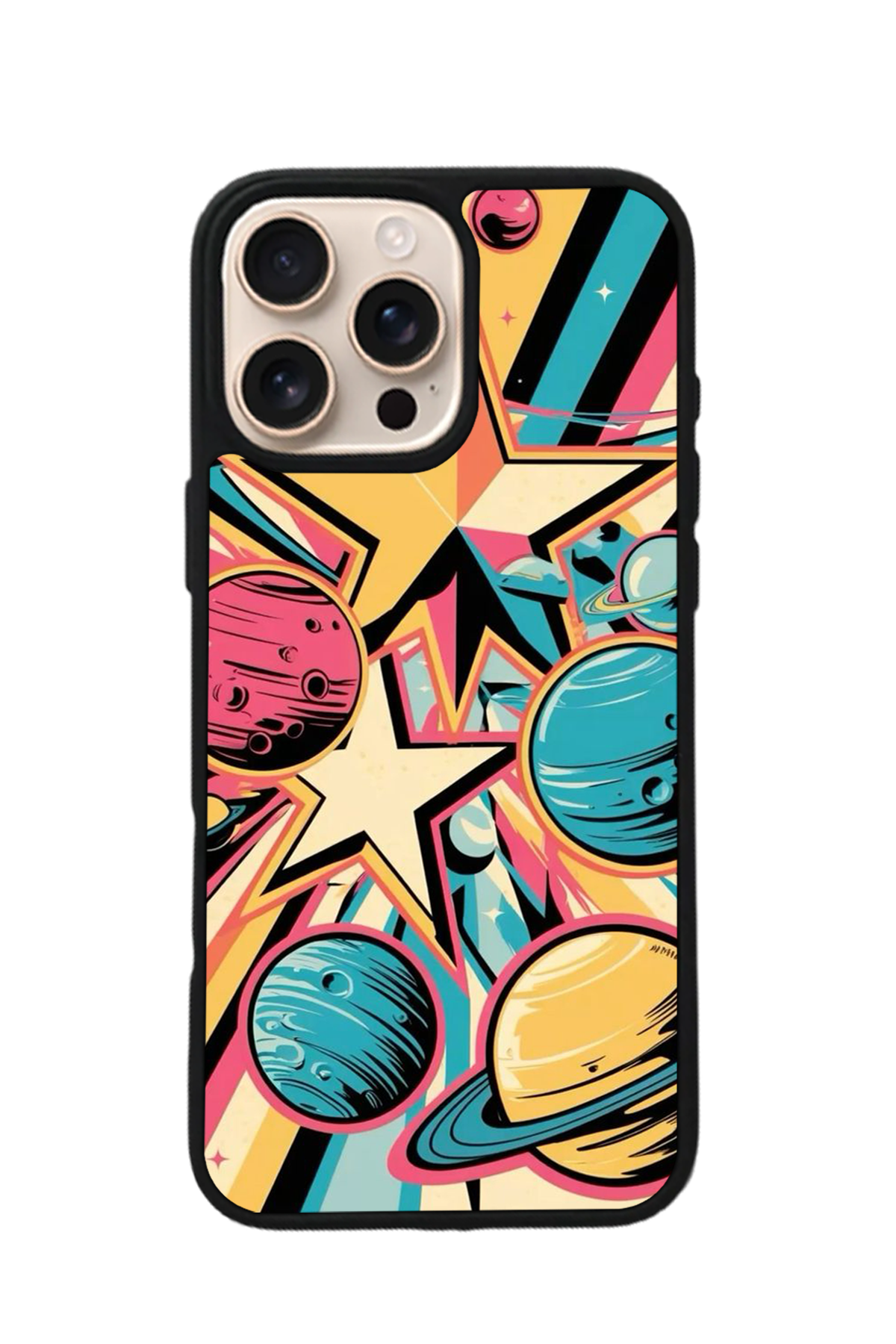 iPhone 16 Pro Uyumlu Uzay Tasarımlı Glossy Premium Kılıf