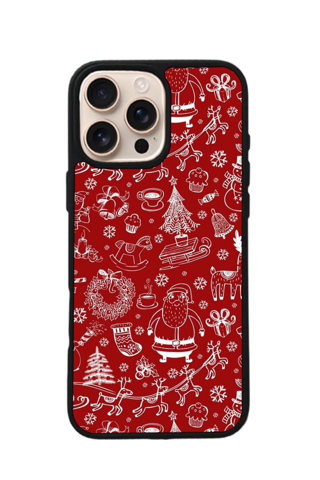 iPhone 14 Pro Max Uyumlu Yilbasi Christmas Tasarımlı Glossy Premium Kılıf