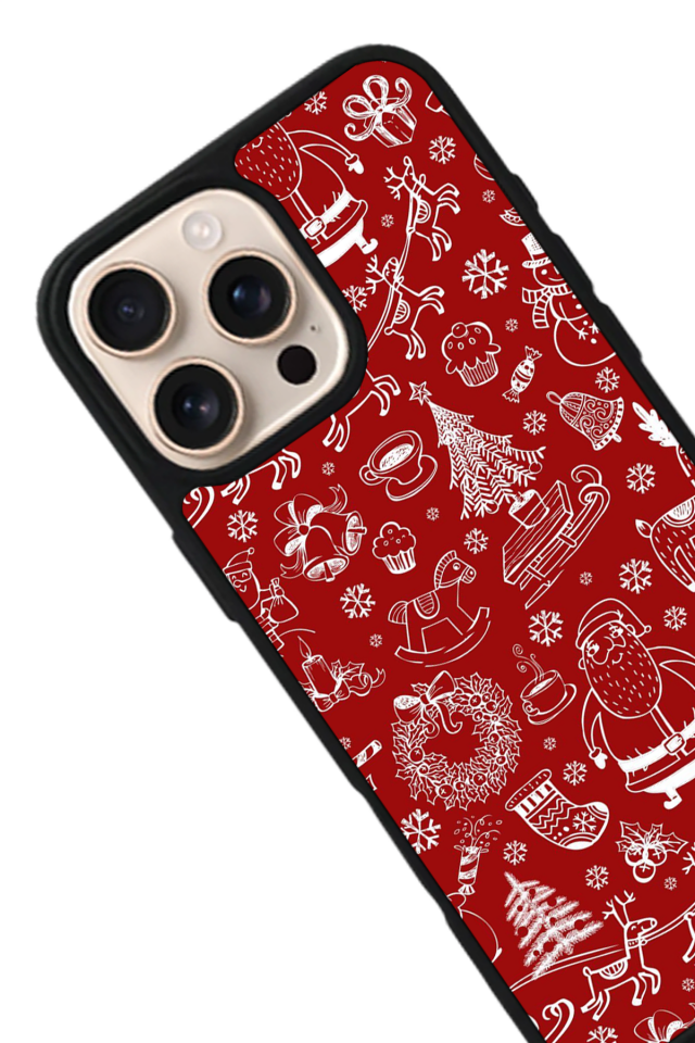 iPhone 14 Pro Max Uyumlu Yilbasi Christmas Tasarımlı Glossy Premium Kılıf