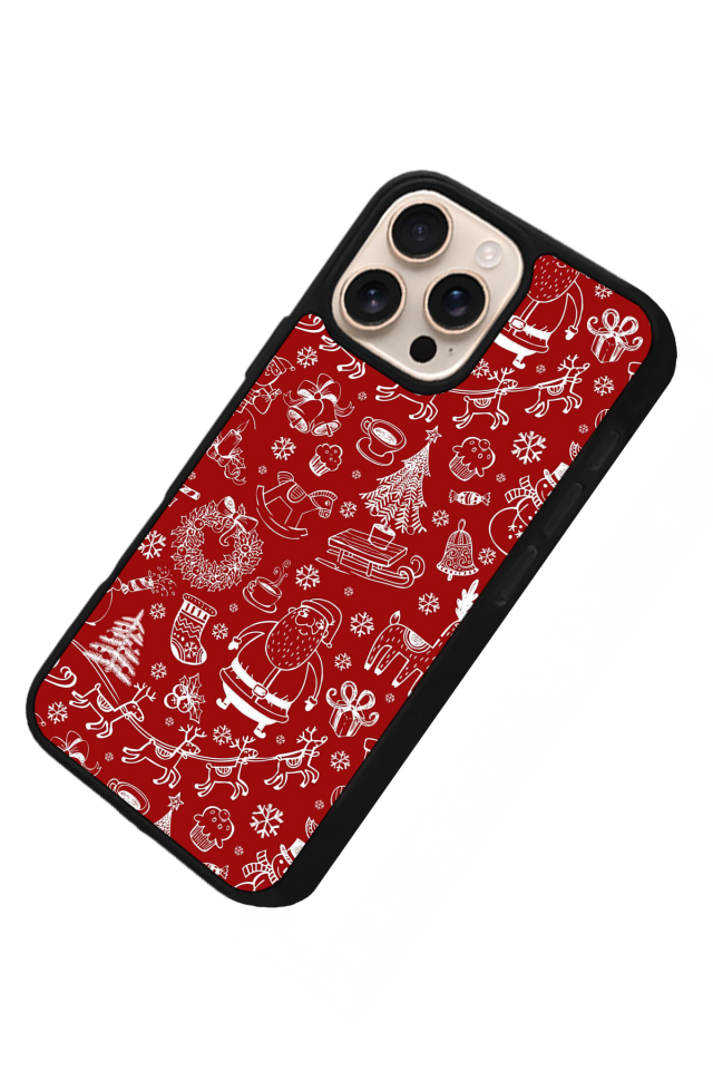 iPhone 14 Pro Max Uyumlu Yilbasi Christmas Tasarımlı Glossy Premium Kılıf